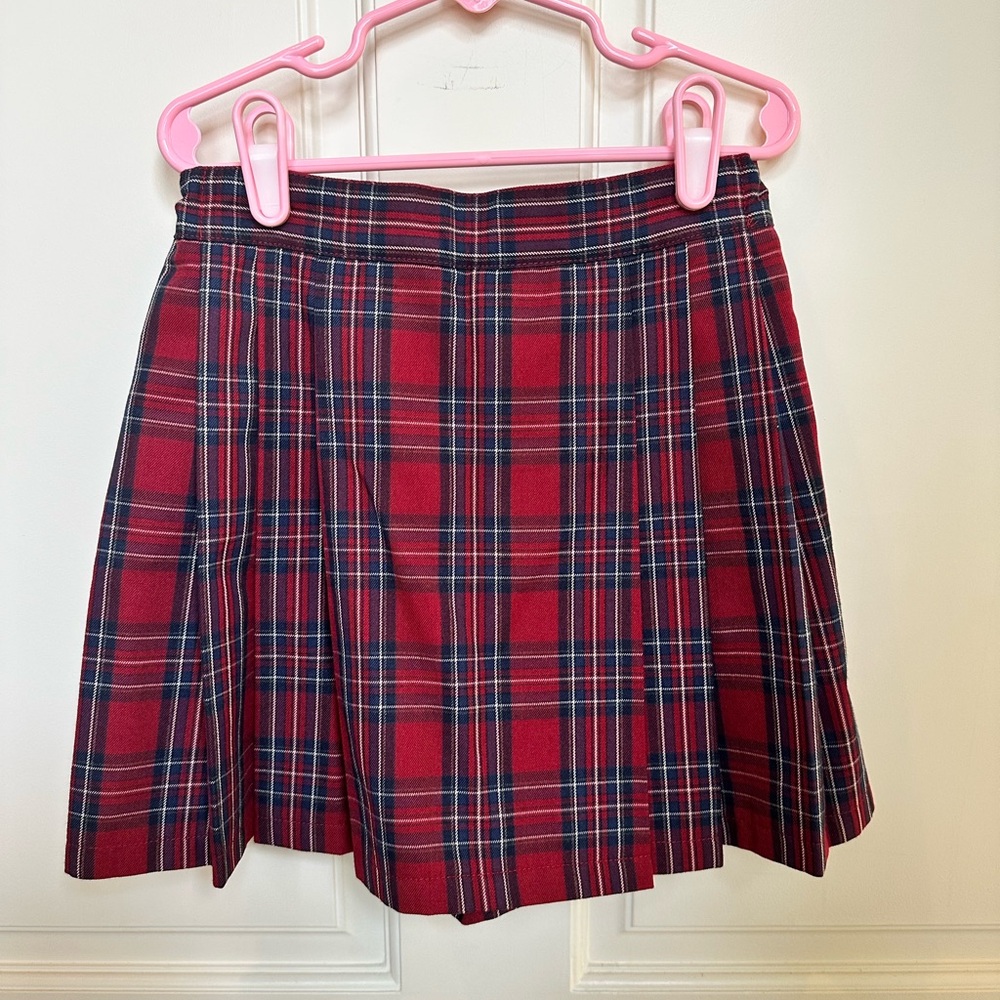 Uniqlo Girls Red Plaid Skort